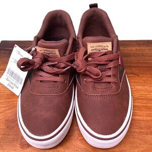 Kid's Levi's Brown Canvas Lace up Tennis Shoes/ Sneakers Size 3 NEW